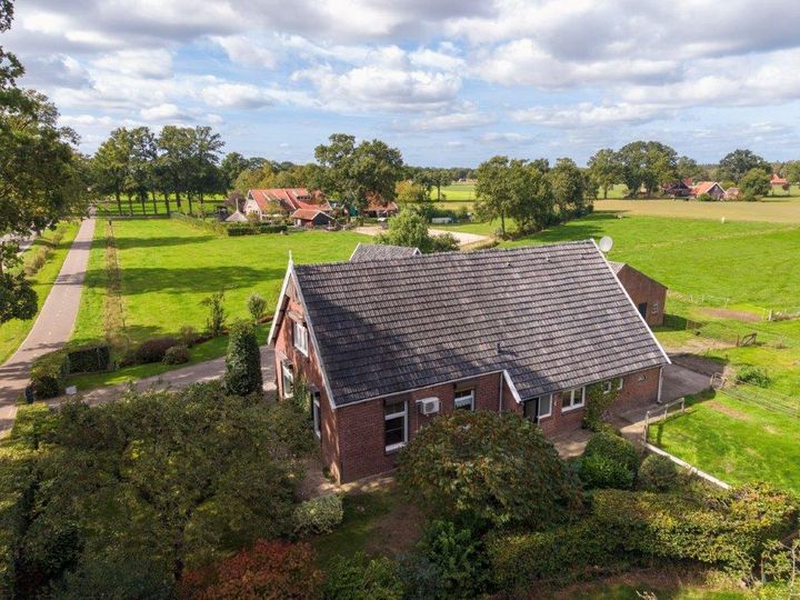 Bovenaanzicht vanuit de schapenweide